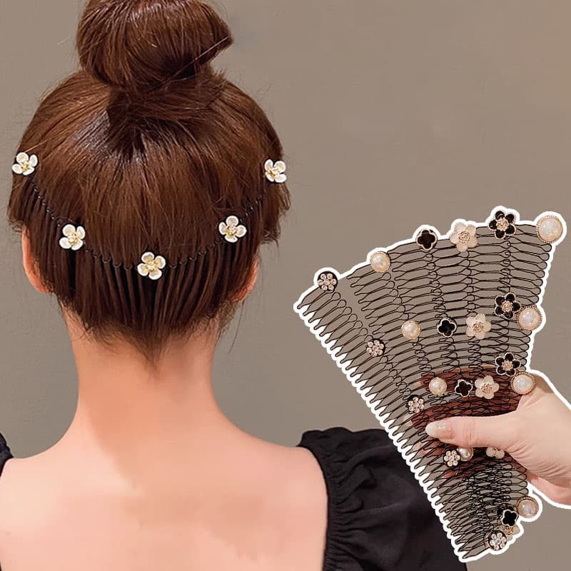[Magpie] Pente De Cabelo Invisível Ultra-Longo 20cm Camélia Quebrado Artefato Adequado Para Senhoras Adultas