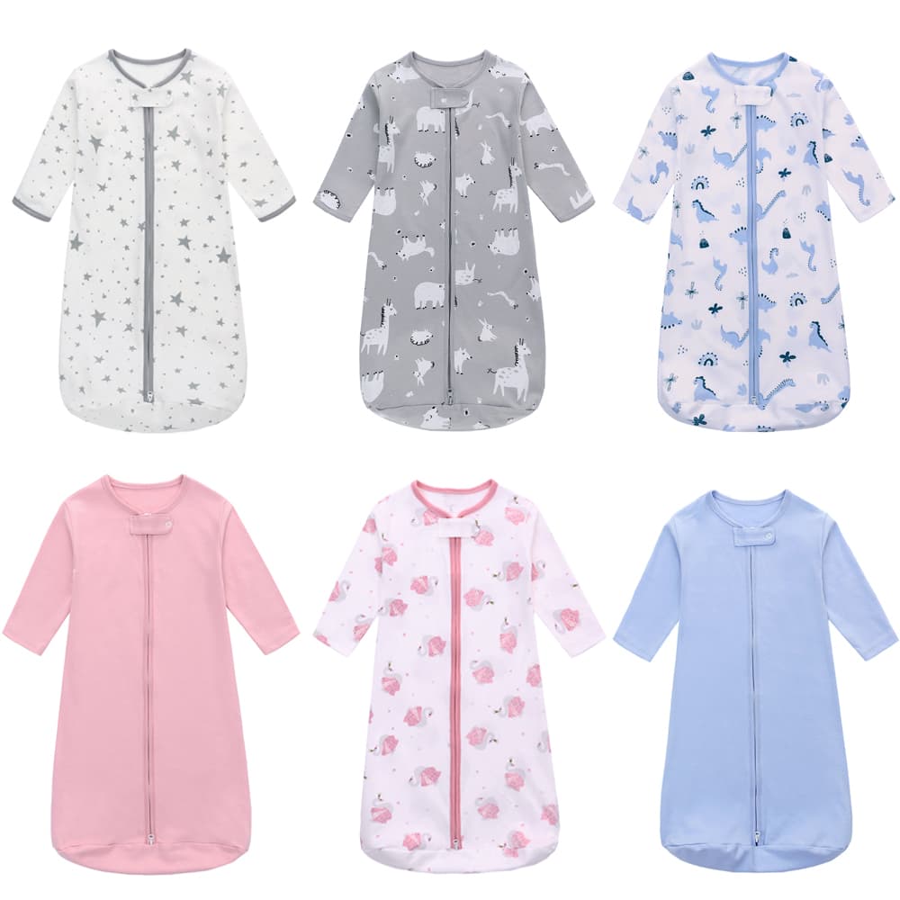 Saco De Dormir De Manga Comprida Para Bebês , Com Zíper 0-18M