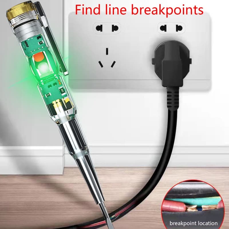 Caneta Testadora De Tensão / Teste de tensão sem contato Ferramenta de teste de tensão com caneta Ferramenta de teste de indução elétrica Ferramenta de teste de duas cores Indi DGE LED Light