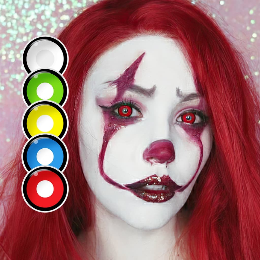 Cosplay Lentes De Contato Vestir-se de forma bizarra Para Festa Maquiagem  Halloween Olhos Grandes 1 Par