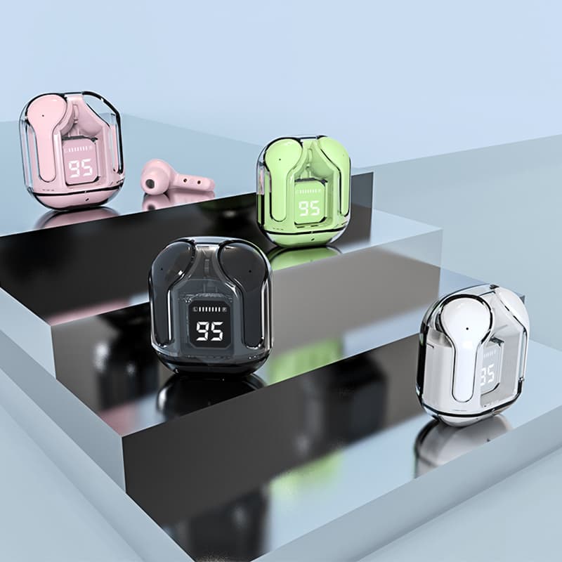 BT30 ENC Fones De Ouvido Bluetooth Sem Fio Ruído Cancelando Estéreo HiFi Com Visor Digital Carregando Caixa De Jogos Esportivos