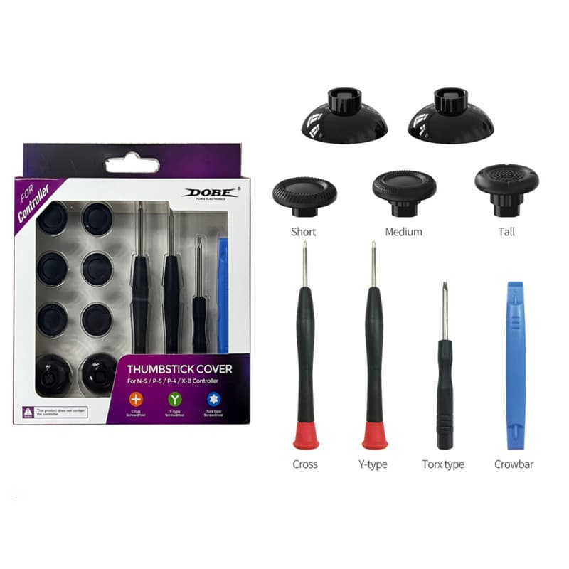 DOBE Capa para Analógico com Kit de Ferramentas de Reparo para Controles de PS5 / Xbox Series X|S / PS4 / Switch Pro