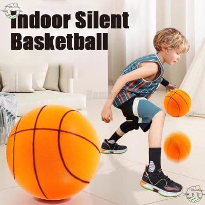 Bola De Basquetebol Silenciosa Saltar Sem Revestimento Diâmetro 24 18cm Alta Densidade