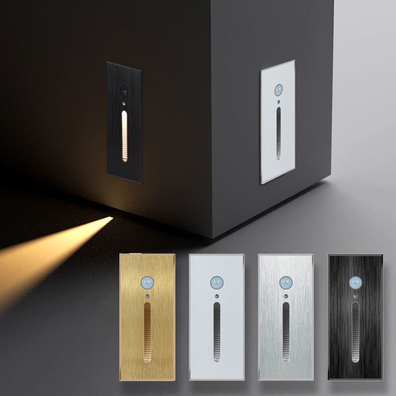 3W Led Escadas Luz De Alumínio Escada Lâmpada Parede Pé Decoração Da Recesso No Chão Canto Sensor Movimento Noite