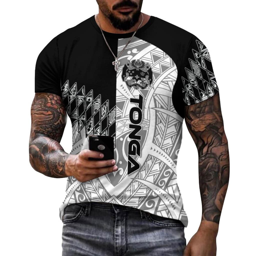 Camiseta TONGAT Estampada Masculina De Verão Manga Curta