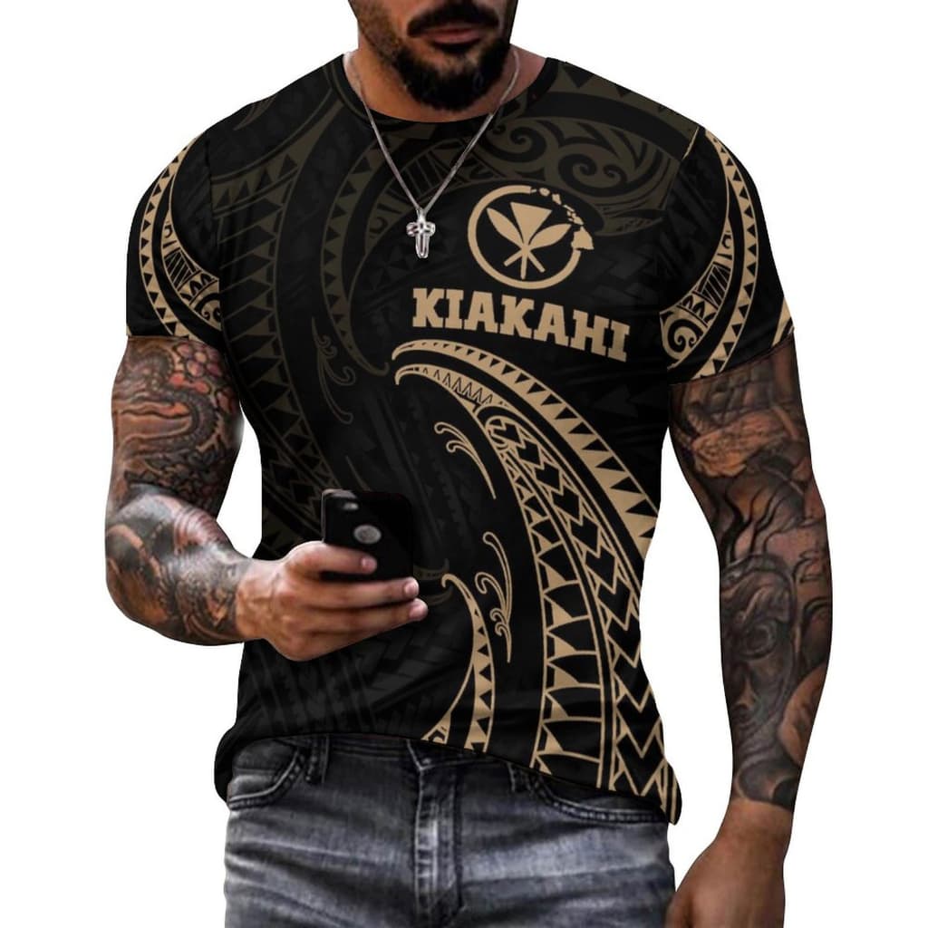 2023 Nova Listra KIAKAHI Impressa Manga Curta Havaiana