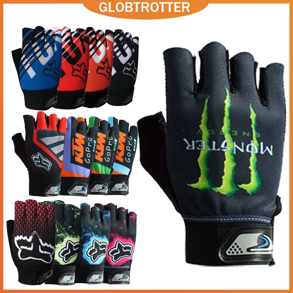 Globetrotter half-Luvas De Ciclismo De Dedo Antiderrapantes Fox Meio