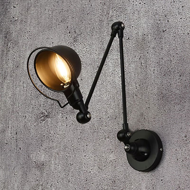 Americano Retro Preto LED Lâmpada De Parede Ajustável Luminária Interior Decoração Para Casa Quarto Sala Estar Corredor
