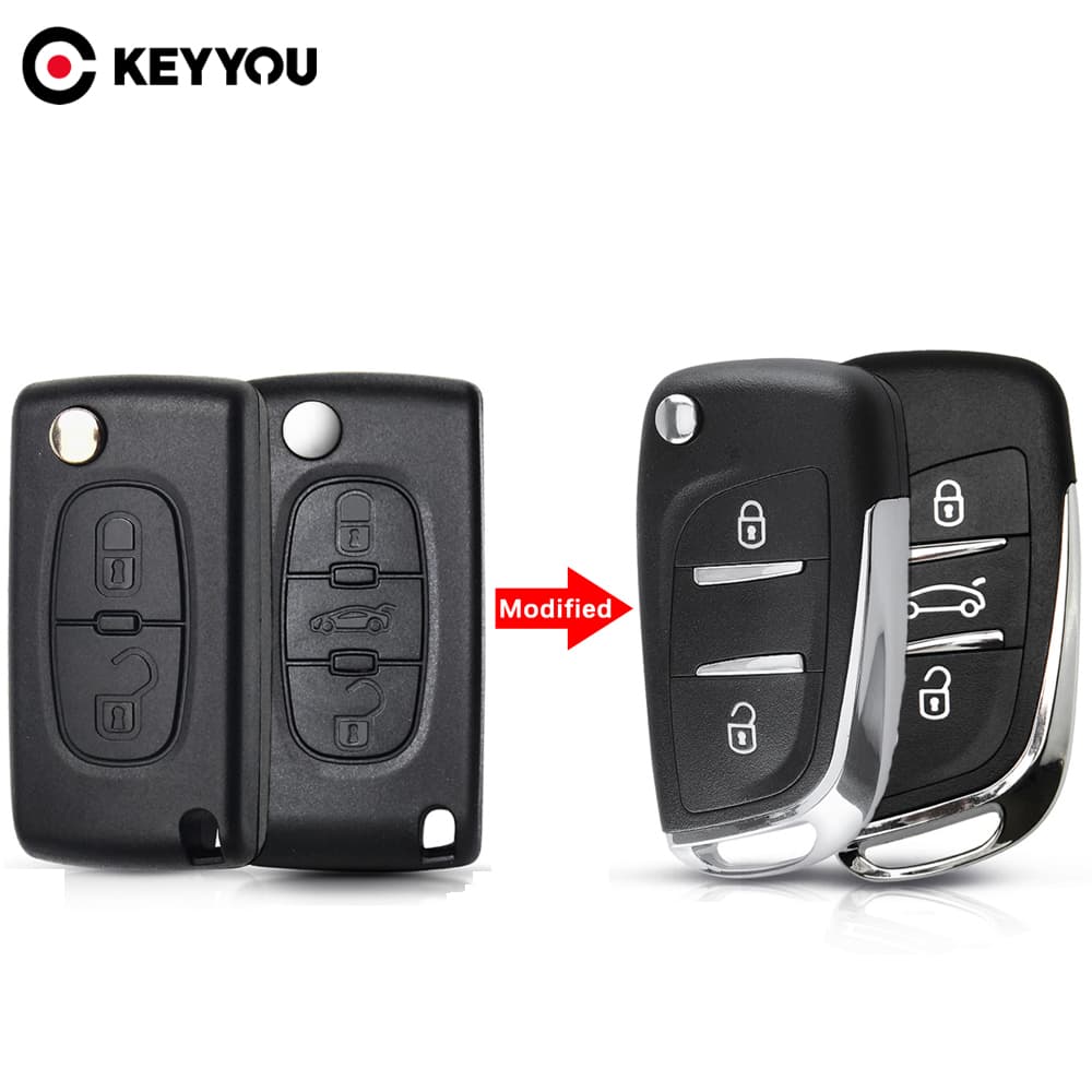 capa para chave remota para peugeot, 2/3, 307, 408, 308, para citroen c2, c3, c4, c5, c6, picasso, ce0536