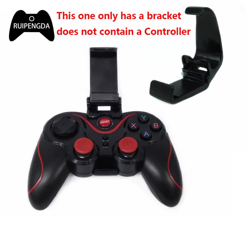 T3 X3 Joystick Sem Fio Bluetooth stent Gamepad Holder Clip Controlador De Jogos Para PS3 PC Suporte Smartphone Android