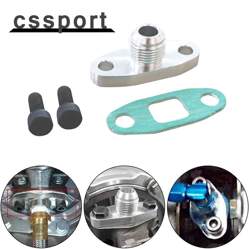 Junta Da Flange De Saída De Drenagem De Óleo Turbo 10AN Garrett GT30 GT32 GT35 T3 T4 T60 Conjunto De Adaptadores TF-1028