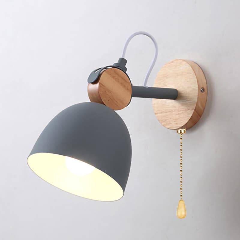 Moderno E27 LED Lâmpada De Parede Nordic Madeira E Ferro Arandelas Ajustáveis Luz Interior Cabeceira Quarto Sala Estar C