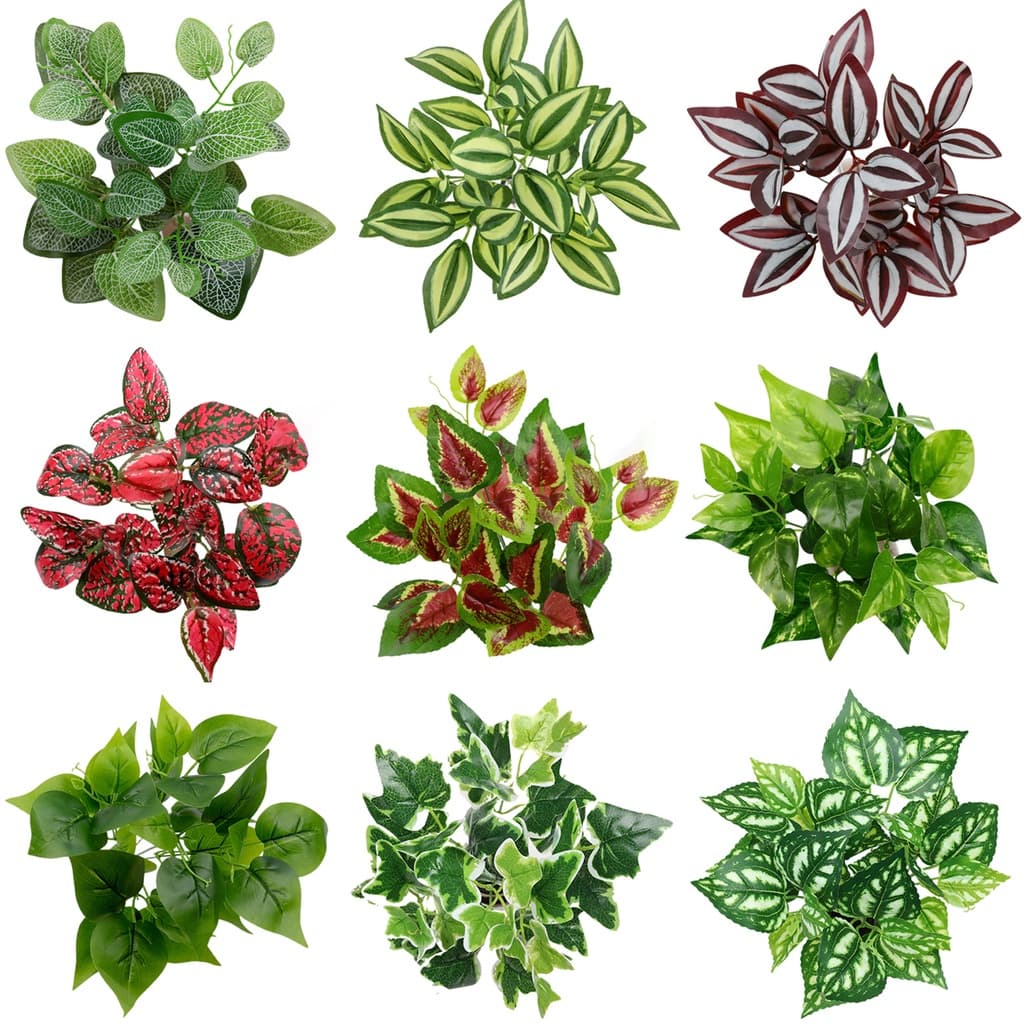 7 Cabeças Verde plantas artificial decoração Home Garden DIY Potted Flower Arranjo planta falsa