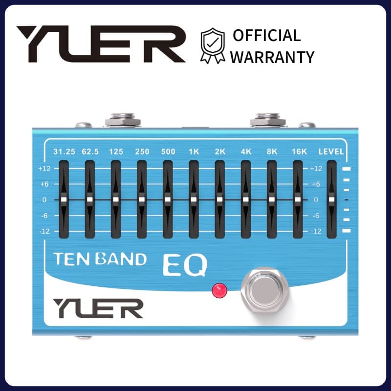[Oficial ✅] YUER Efeito Pedal De Equalizador De EQ De Dez Bandas Para Guitarra E Controlador De Baixo Ajuste Independente De Volume De Saída
