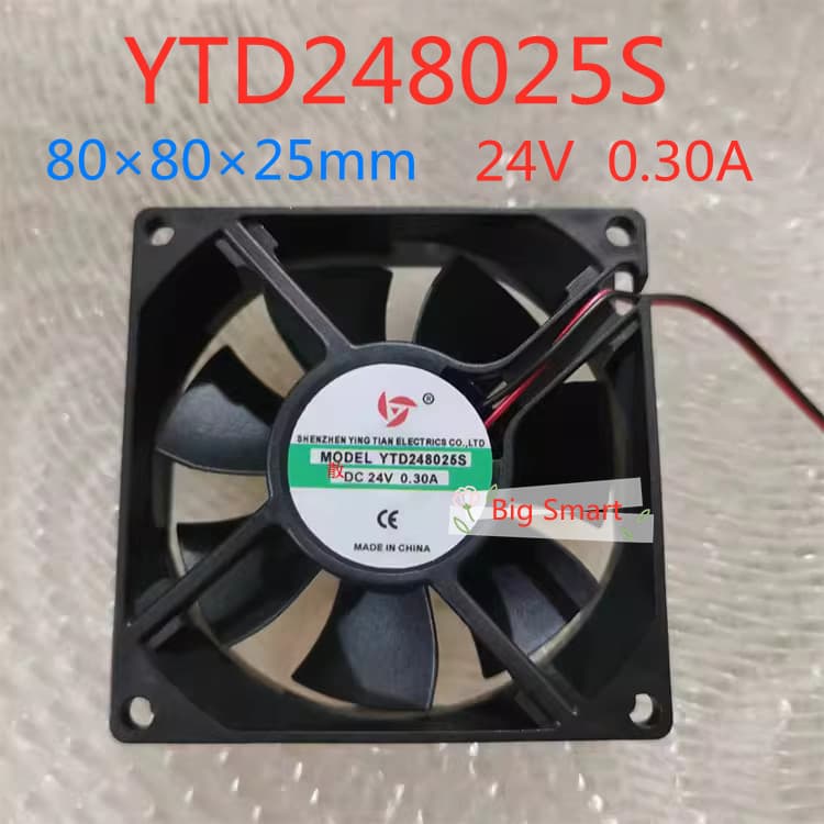 1 pc YTD248025S 8025 24V 0.30A 8cm 80 × 25mm Ventilador De Resfriamento Da Máquina