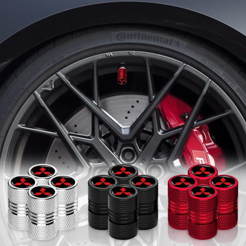 4pcs Design Roscado De Alta Qualidade Tampa De Ar Para Pneus De Carro Alumínio Válvula À Prova De Vazamentos Mitsubishi ASX Lancer EX Pajero Outlander L200 EVO