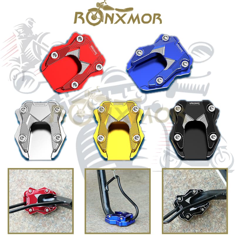 Almofada De Suporte Lateral Para Motocicleta RONXMOR PCX160 Modificado Base Ampliada UHR150ADV150/160/LEAD125 Apoio Pés