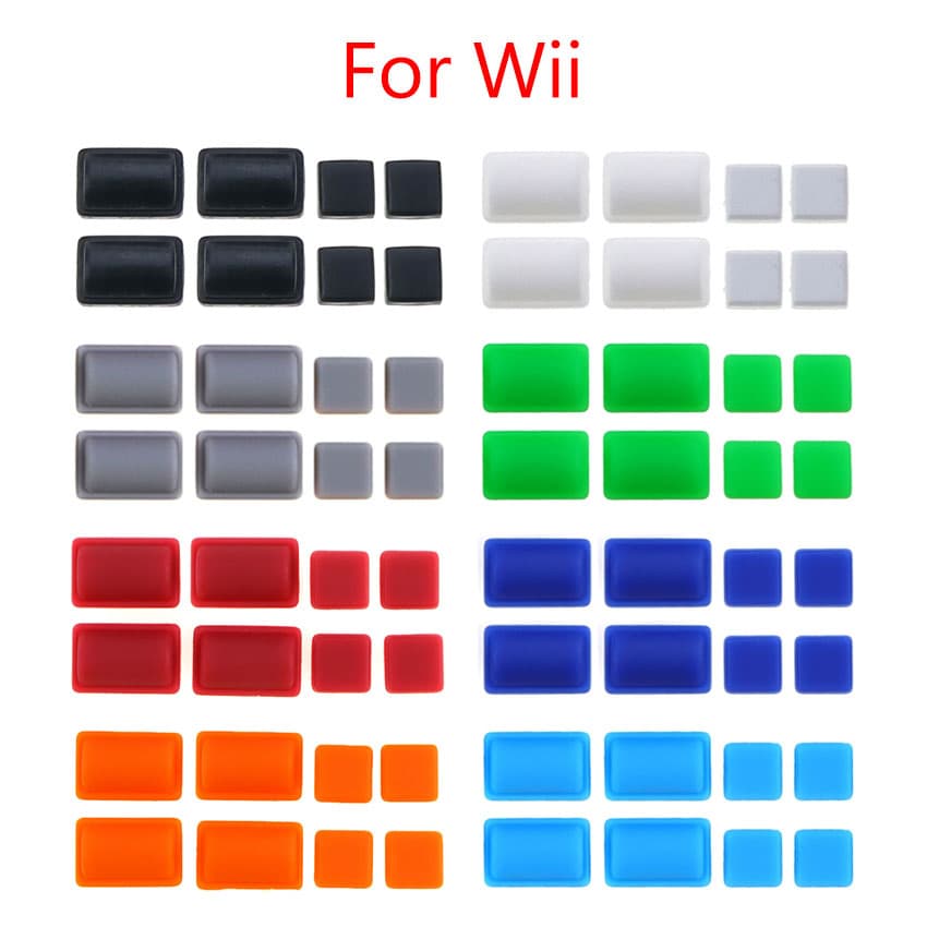 8 Em 1 Parafuso Pés De Borracha Cover Set Para Nintendo WII Console Tampa Protetora Contra Poeira