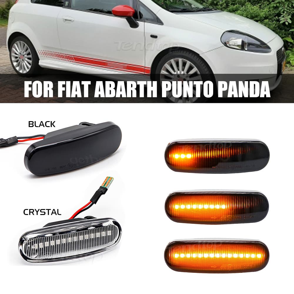 2 Pçs Para Fiat Qubo Punto Grande Panda Linea Stilo Hatchback Multi Wagon Sinal De Volta Dinâmico Luzes Laterais