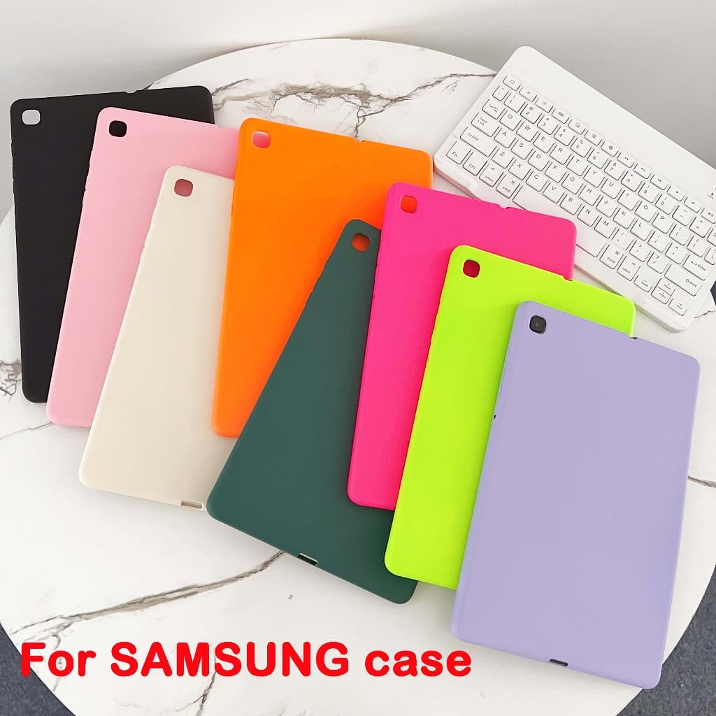 Para Samsung Galaxy Tab A7 A8 A7 Lite S6 SM-T290 T295 8.7 8.0 10.4 10.5 Capa de Silicone Líquido para Tablet