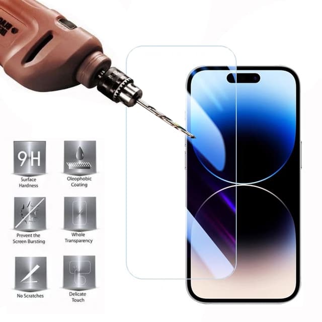 Película Temperada Transparente Resistente A Arranhões Transparente Para Iphone 15 14 13 12 11 Pro Max / X / Xs Max / Xr / 11 Pro Max / 6 / 6s / 7 / 8 Plus
