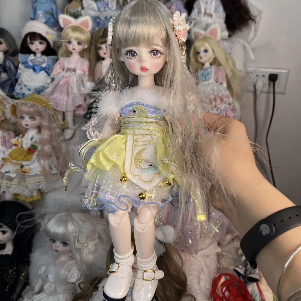 Boneca de Maquiagem 30cm Bjd Doll Doll, 6 Pontos Boneca Conjunta, 3D Boneca de Olho Real feita à mão Doll Dress Up