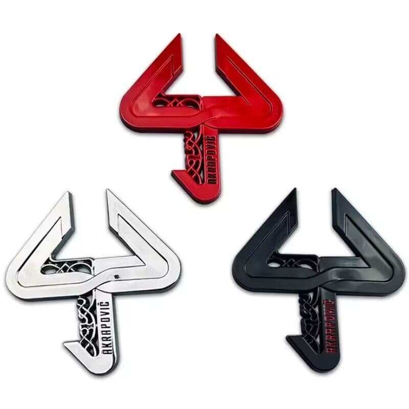 Metal Carro Corpo Inteiro Lado Traseiro Tronco Emblema Adesivo Para AKRAPOVIC Logotipo Auto Acessórios Exteriores