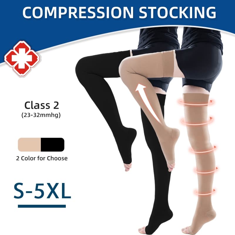 23-32mmHg Meias Elásticas De Enfermagem De Compressão Médica Unisexo Classe 2 Pressão Pés Do Sono Varizes