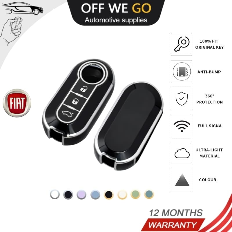 Novo Capa Para Chave Remota Carro TPU Fob Fiat 500 Ducato Panda 500L Punto Lancia Musa Suporte Protetor Acessórios