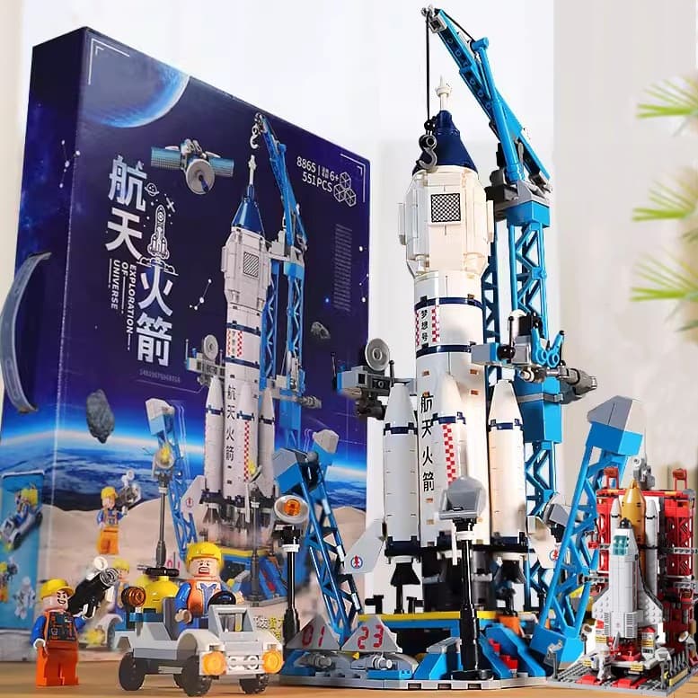 660 pçs Lego blocos de construção nave espacial foguete lançamento Base nave espacial menino montado brinquedo educativo