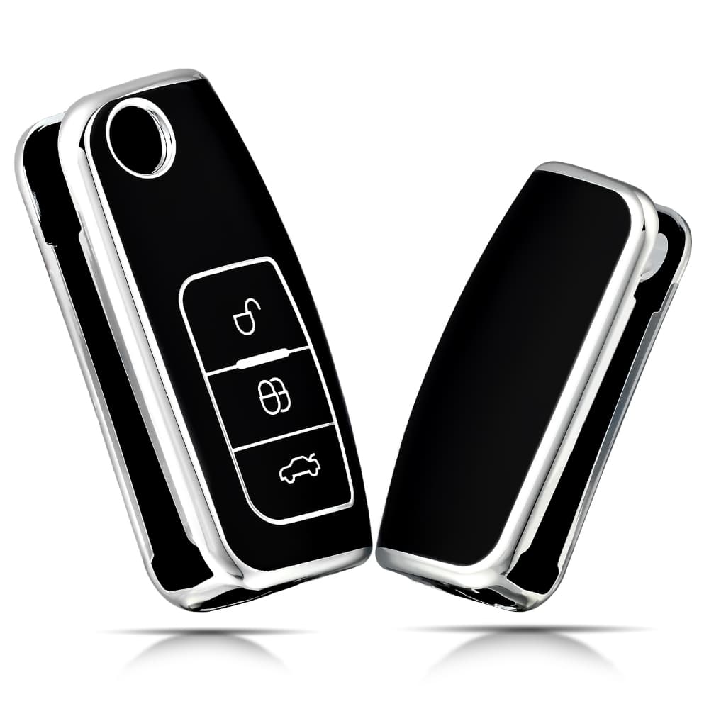 Capa De Chave Dobrável De Carro Para Ford Fiesta Foco 2 MK2 Mondeo Galaxy Falcon Ecosport Kuga Fuga B-Max C Eco Sport TPU Saco Tampa Shell Caso Keychain Proteger