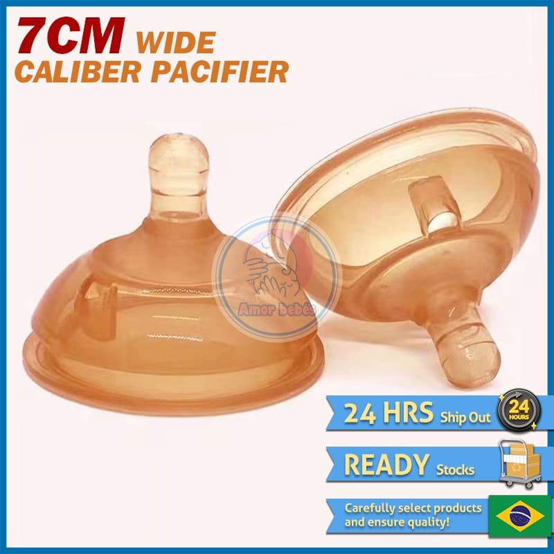Pacifier Bebê/De 7cm De Largura Desmame De Essencial Simulação De Silicone/Macio Simula O Leite Materno Sentimento Real
