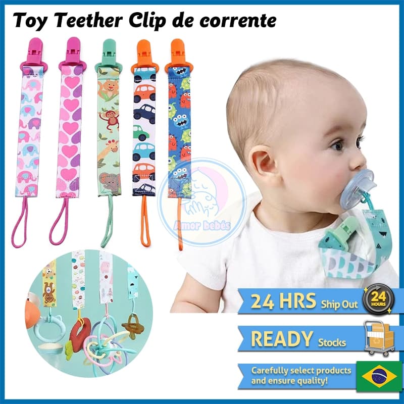 Baby Toy Teether Clip de corrente Anti-gotas