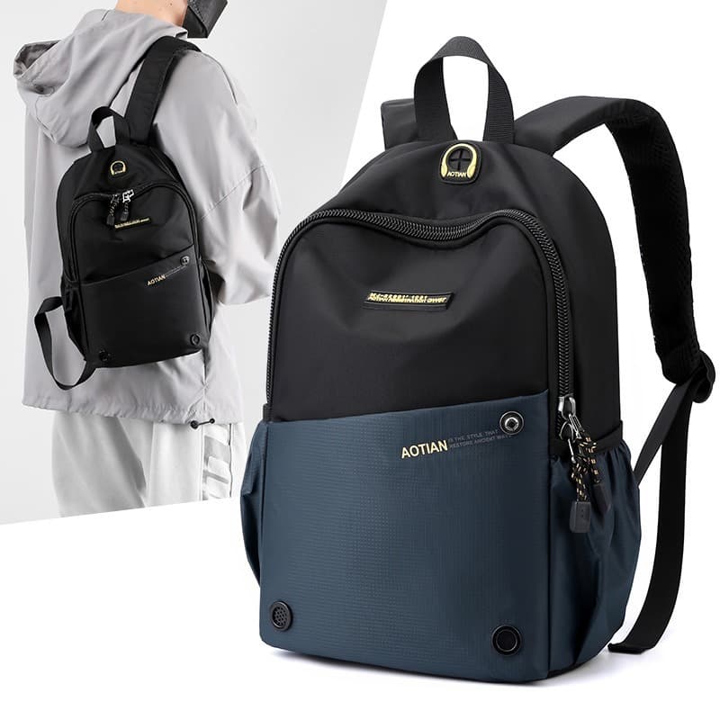 Nova mochila pequena masculina lazer ao ar livre saco de viagem leve na moda mochila masculina