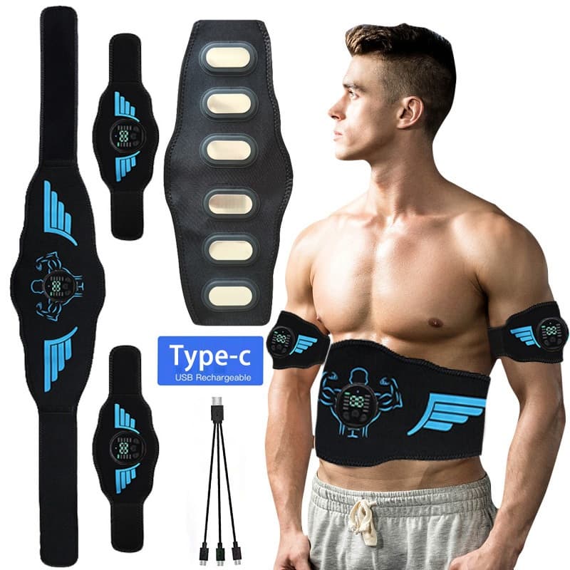 EMS Estimulador De Tonificação Abdominal Da Correia Músculos Abs Trainer Toner Muscular USB Carga Modelagem Do Corpo