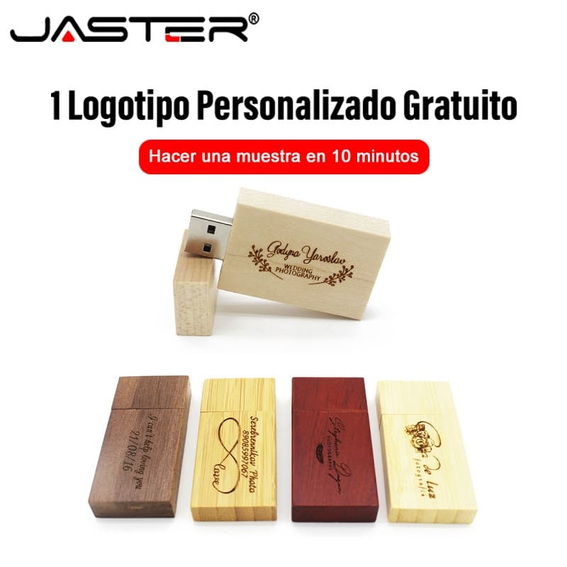 Bacalhau ! JASTER (1 Pcs Logotipo Do Cliente Grátis) Unidade Flash USB 2.0 De Madeira 128 Gb Fotografia Flashdrive 64 Pr