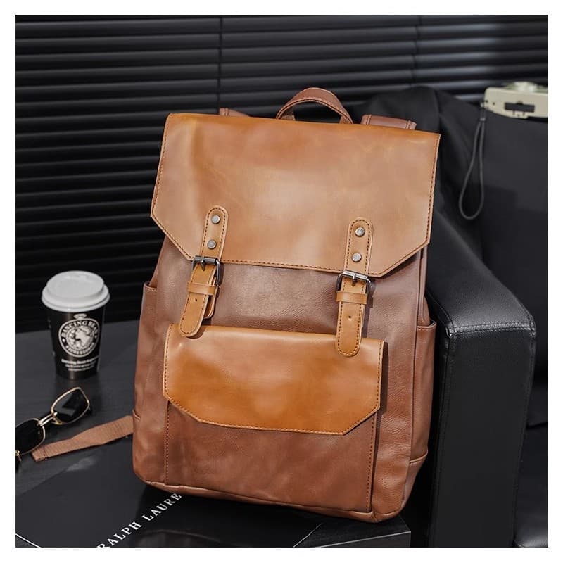 Mochilas Casuais Coreanas Masculinas Bolsas Para Laptop Couro Bolsa Escolar Fashion De Viagem