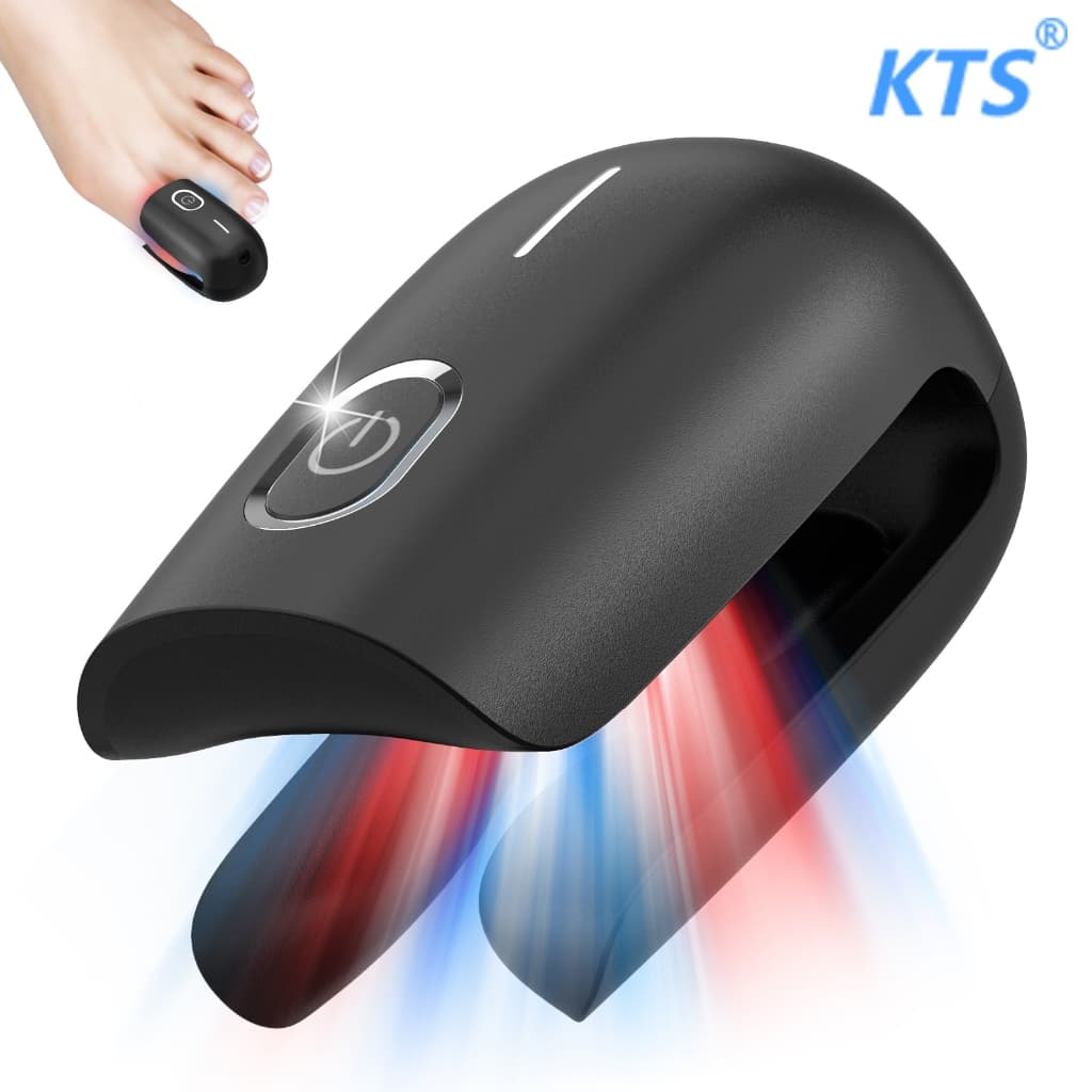 KTS Nail Fungus Laser Device Toenail Therapy Máquina De Terapia A Anti-Fungos Para Onychomycosis 910nm 407nm Carga USB
