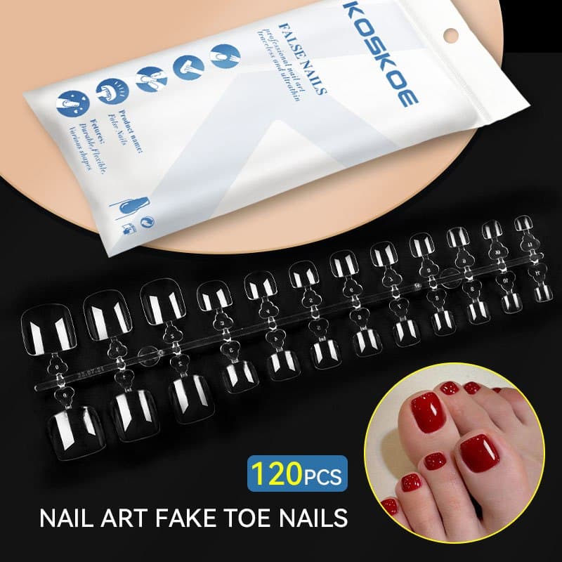 Kit 120pcs Pontas De Unhas Em Gel ,Claro Fosco Macio Gel Toe Dicas De Unhas Francês Curto Quadrado Acrílico Unha Imprens
