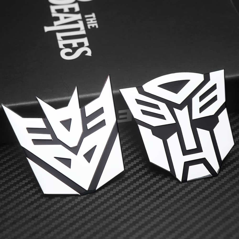 Estilo De Carro 3D Transformers Emblema Autobots Decepticon Logotipo Adesivo