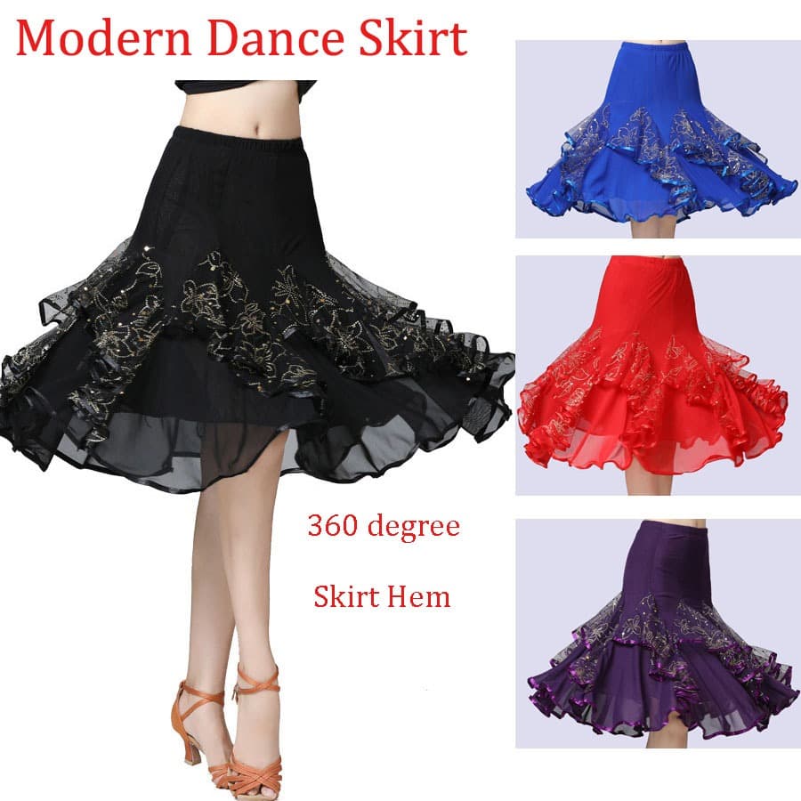 Saia quadrada de lantejoulas para dança, terno para prática de dança, amizade, Performance de dança, saia grande de bala