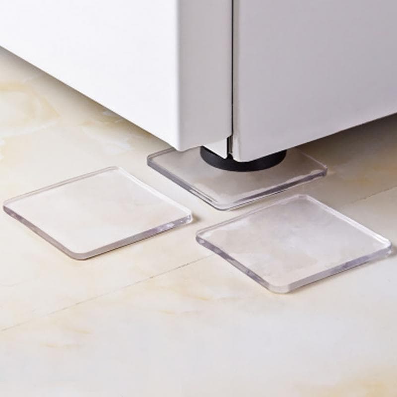 4Pcs Máquina De Lavar Roupa Portátil Transparente Almofada De Silicone Anti-Vibração Absorvente De Choque Tapetes De Mesa