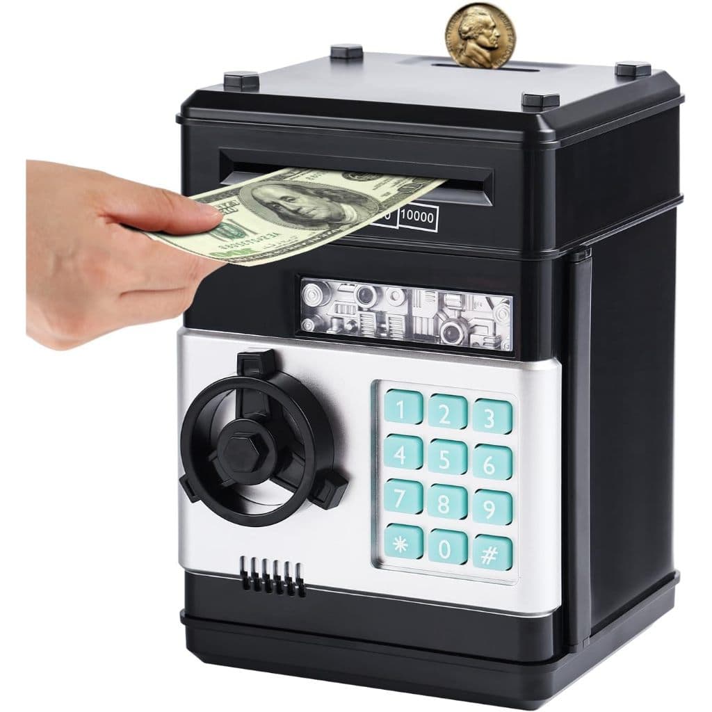 Mealheiro Cash Coin ATM Bank Banco De Moedas Eletrônico Para Adolescentes Meninas Brinquedo De 3 A 12 Anos Crianças Com