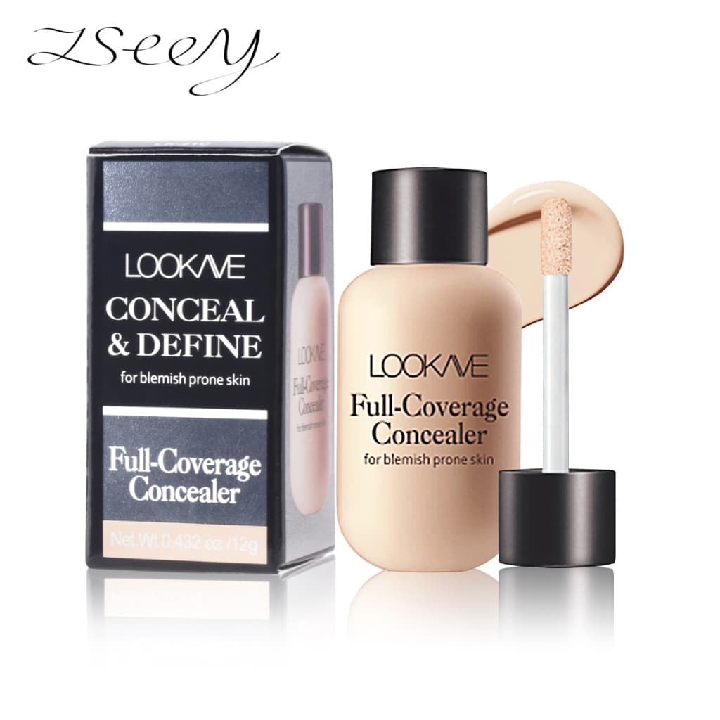 ZSEEY Corretivo Líquido Cobertura Total Blemishes Dark Circles E Acne Cosméticos De Pele 12g