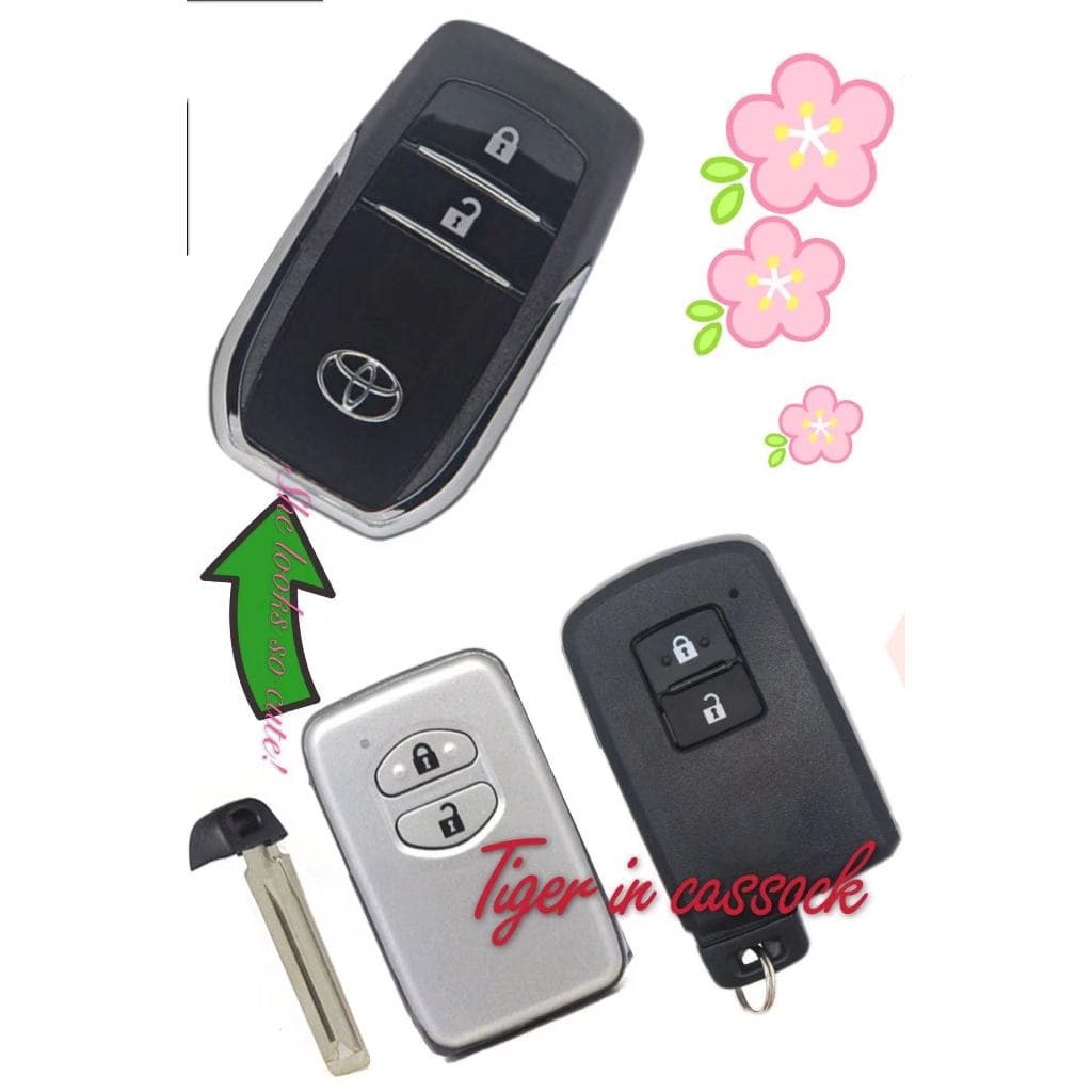 TOYOTA Modificado E Atualizado Caixa De Entrada Sem Chave De 2 Botões Para Atualizar C-Hr/Cruiser/Avensis/Auris/Corrolla