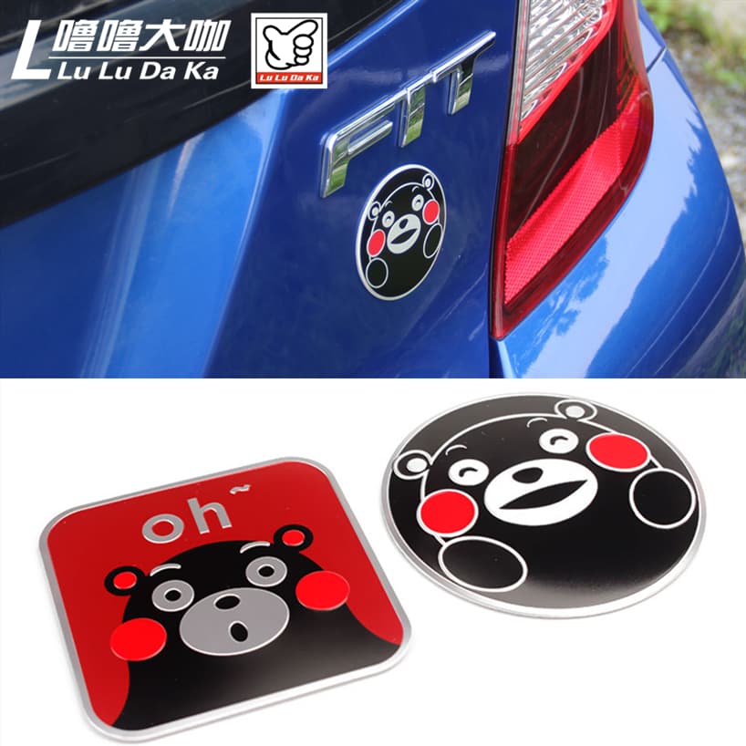 JDM Kumamon Emblema Logotipo Maskot Adesivo Para Honda jazz fit gk rs civic fc city