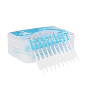 200 Pçs/Caixa Escova Interdental Macia Silicone Dupla Extremidade Fio Dental Vara Picaretas Cuidados Orais De Limpeza De