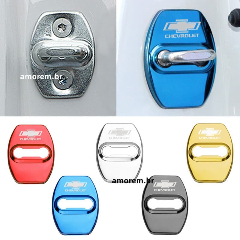4pçs Carro Tampa De Bloqueio De Porta De Aço Inoxidável Chevrolet Onix Plus Cruze Tracker Spin Prisma acessórios