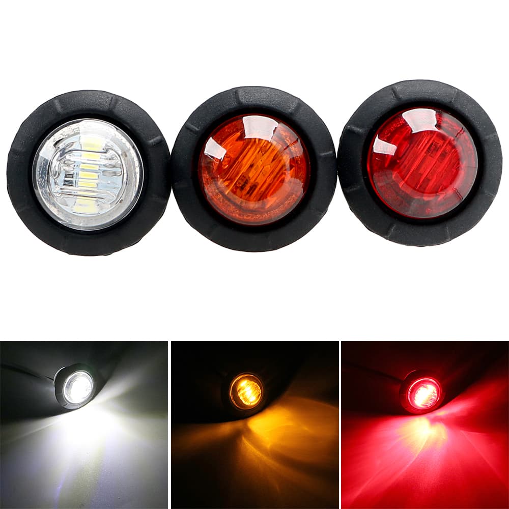 2Pcs Universal Trucks Clearance Lights Luzes De Sinalização Super Brilhante Traseiras De Carro Marcação Lateral De Caminhões