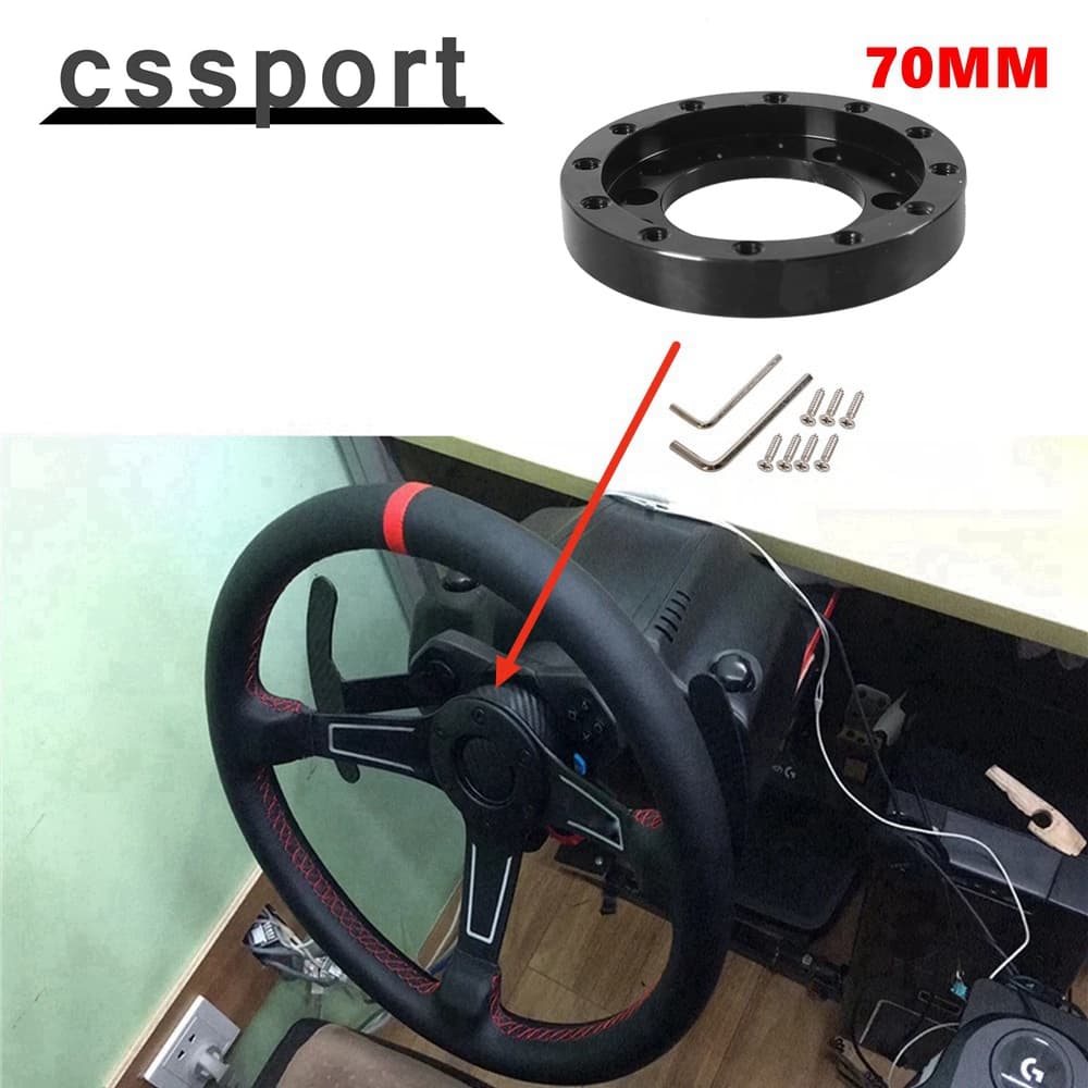 Conjunto de modificação de volantes 70MM placa do jogo de corrida do volante DIY 24 furo adaptador para Logitech G25 G27